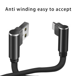 Cable Fast Charge 90 degres Type C pour Smartphone Android Connecteur Recharge Chargeur Universel