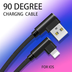 Cable Fast Charge 90 degres pour IPHONE Lightning APPLE Connecteur Recharge Chargeur Universel