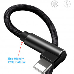 Cable Fast Charge 90 degres pour IPHONE Lightning APPLE Connecteur Recharge Chargeur Universel