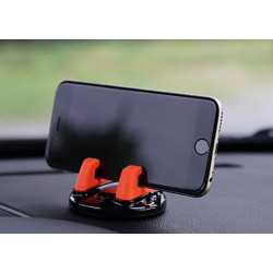 Support Voiture a Poser pour Smartphone Tableau de Bord Universel Tete haute Rotatif 360 (NOIR/ROUGE)