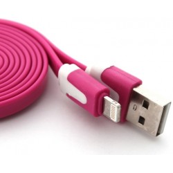 Cable pour IPHONE 8 Noodle Chargeur Lighting Usb APPLE 1m