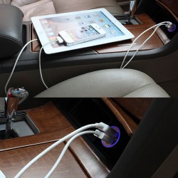 Adaptateur USB Prise Allume Cigare pour Smartphone Double 2 Ports Voiture Chargeur Universel