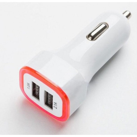 Adaptateur LED Prise Allume Cigare USB pour Smartphone Double 2 Ports Voiture Chargeur Universel