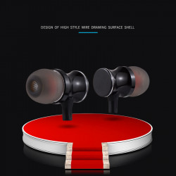 Ecouteurs Bluetooth Metal avec Telecommande pour Smartphone Sans Fil Bouton Son Kit Main Libre INTRA-AURICULAIRE Universel