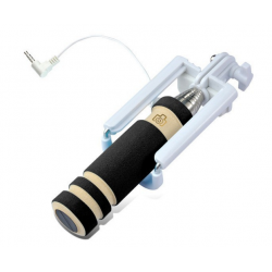 Mini Perche Selfie pour Smartphone avec Cable Jack Selfie Stick Android IOS Réglable Bouton Photo 
