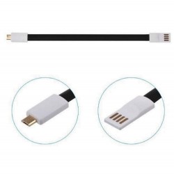 Mini Cable Aimanté Universel Chargeur Connecteur Micro USB Magnet Porte-Clefs 25cm