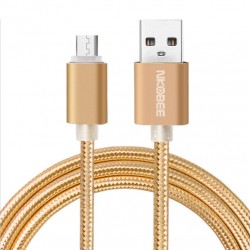 Câble Metal Nylon Pour Android Chargeur USB/Micro USB 1,5m Connecteur Tréssé