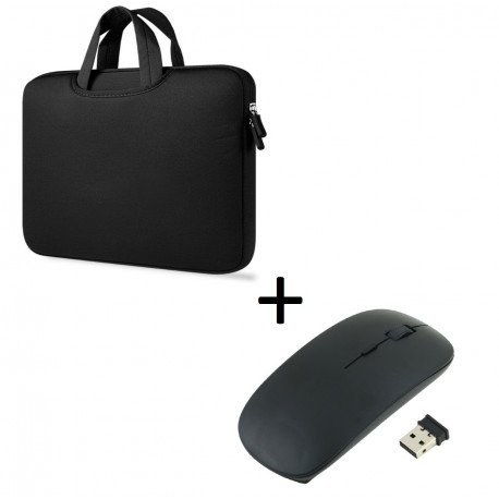 Pack pour MAC (Pochette avec Poignée MAC 13" + Souris Plate Capteur Optique) Housse de Protection