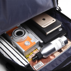 Pack pour Smartphone (Batterie Plate 6000 mAh 2 ports + Sac à dos avec prise USB intégré) (NOIR)