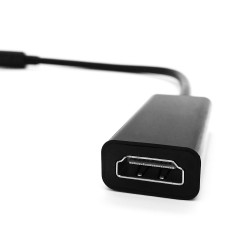Pack HDMI pour MAC (Cable HDMI 2m + Adaptateur Type C/HDMI) Gold 3D FULL HD 4K (NOIR)