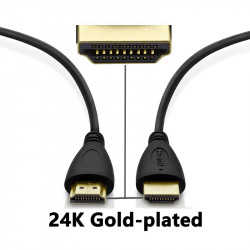 Pack HDMI pour MAC (Cable HDMI 5m + Adaptateur Type C/HDMI) Gold 3D FULL HD 4K (NOIR)