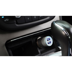 Pack Voiture pour Smartphone (Cable Chargeur Type-C + Double Adaptateur Allume Cigare + Support Voiture Magnetique) Android