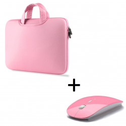 Pack pour MAC (Pochette avec Poignée MAC 13" + Souris Plate Capteur Optique) Housse de Protection