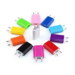 Adaptateur USB Prise de Courant 1 Port Secteur AC Chargeur Blanc (5V-1A) Universel