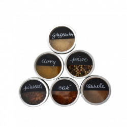 Boite Ronde de Rangement avec Couvercle Transparent pour Perles et Accessoires Metal Aluminium