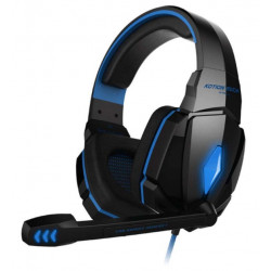 Casque Gamers avec Micro et Télécommande pour NINTENDO Switch Jack USB LED Reglage Son (BLEU)