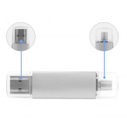 Clef USB 8Go 2 en 1 pour Smartphone & PC Micro-USB Memoire 8GB (NOIR)