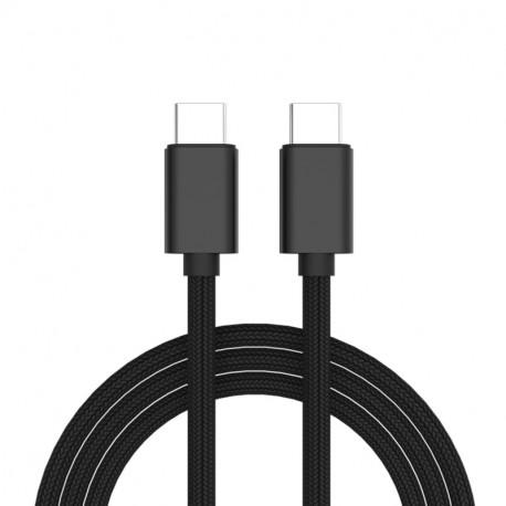 Cable Chargeur Type C/Type C pour MAC Thunderbolt 3 USB-C Connecteur (NOIR)