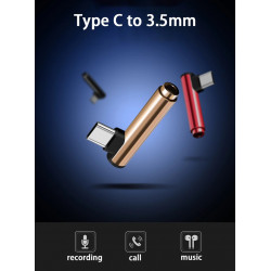Mini Adaptateur Type C/Jack pour Smartphone Audio USB-C Ecouteurs Chargeur Casque