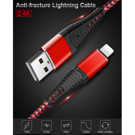 Cable Fast Charge Flexible pour IPHONE Lightning APPLE Recharge Rapide Chargeur Universel