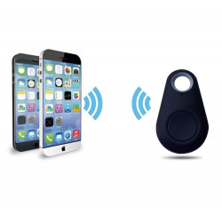 Mini Traceur GPS pour Smartphone Bluetooth Porte-Clefs Chat Chien Tracker (NOIR)