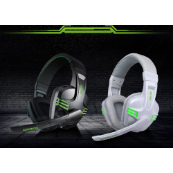 Casque Gamers avec Micro pour PC & Smartphone Son Universel Reglage Jack Jeux Video (VERT)
