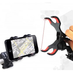 Support Vélo pour Smartphone Guidon Pince GPS Noir Universel 360 Rotatif VTT Cyclisme