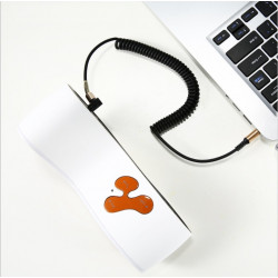 Cable Jack/Jack Accordéon pour Smartphone Voiture Musique Audio Double Jack Male 3.5 mm Universel OR