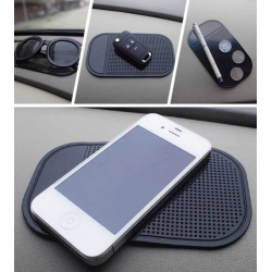 Support Voiture Anti-dérapant pour Smartphone Tapis Noir Clefs Pièces GPS Silicone Universel