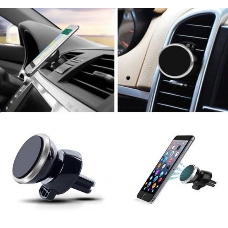 Support Voiture Magnétique pour WIKO Highway Signs Aimant Noir Ventilateur Universel 360 Rotatif