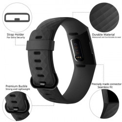 Bracelet Silicone pour FITBIT Charge 3 Petite Taille S 95-103mm Confortable