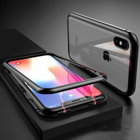 Coque Verre Trempé IPHONE X APPLE Magnetique Transparente Protection Integrale