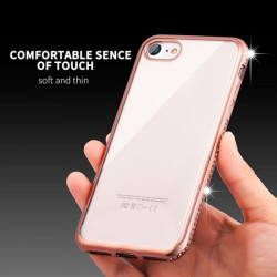 Coque Silicone Diamants IPHONE 7 APPLE Contour Transparente Bumper Protection Gel Souple
