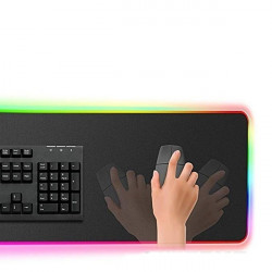 Tapis de Souris LED pour PC & MAC Clavier Bureau 7 couleurs Deperlant 30x78cm