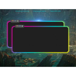 Tapis de Souris LED pour PC & MAC Clavier Bureau 7 couleurs Deperlant 30x78cm