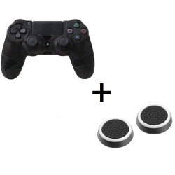 Pack pour Manette PS4 (Coque Silicone + Protege Joysticks) Playstation Grip Accroche Protection