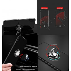 Pack Voiture pour Smartphone (Bague Metal + Support Voiture Magnetique) Universel