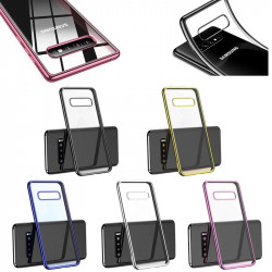 Coque Silicone Contour SAMSUNG Galaxy S10+ PLUS Chrome Transparente Bumper Protection Gel Souple
