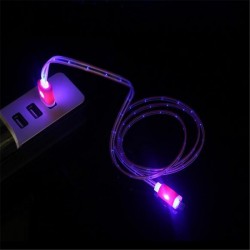 Cable Smiley Micro USB pour Smartphone LED Lumière Android Chargeur USB Connecteur