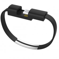 Cable Bracelet Lightning pour IPHONE Chromé Chargeur APPLE USB 25cm Connecteur
