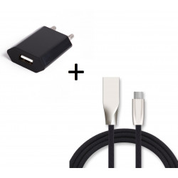 Pack Chargeur pour Smartphone Type C (Cable Fast Charge + Prise Secteur Couleur USB) Android