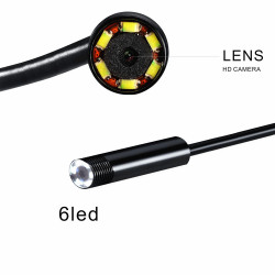 Camera Endoscopique pour Smartphone Micro-USB/USB Android Fil 5m Endoscope Inspection HD (NOIR)
