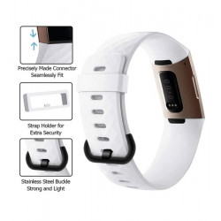 Bracelet Silicone pour FITBIT Charge 3 Petite Taille S 95-103mm Confortable