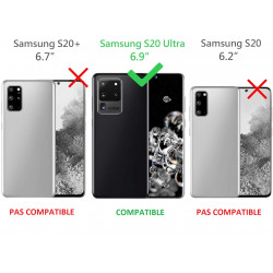 Coque Porte-cartes pour "SAMSUNG Galaxy S20 Ultra" Simili-cuir Protection