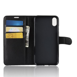 Coque Portefeuille pour "IPHONE Xr" APPLE Simili-cuir Rabat Protection (NOIR)