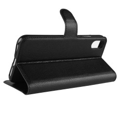 Coque Portefeuille pour "IPHONE Xr" APPLE Simili-cuir Rabat Protection (NOIR)