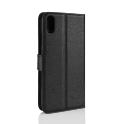 Coque Portefeuille pour "IPHONE Xr" APPLE Simili-cuir Rabat Protection (NOIR)