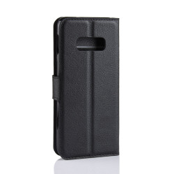 Coque Portefeuille pour "SAMSUNG Galaxy S10e" Simili-cuir Rabat Protection (NOIR)