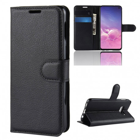 Coque Portefeuille pour "SAMSUNG Galaxy S10e" Simili-cuir Rabat Protection (NOIR)