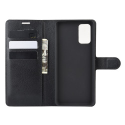 Coque Portefeuille pour "SAMSUNG Galaxy S20+ PLUS" Simili-cuir Rabat Protection (NOIR)